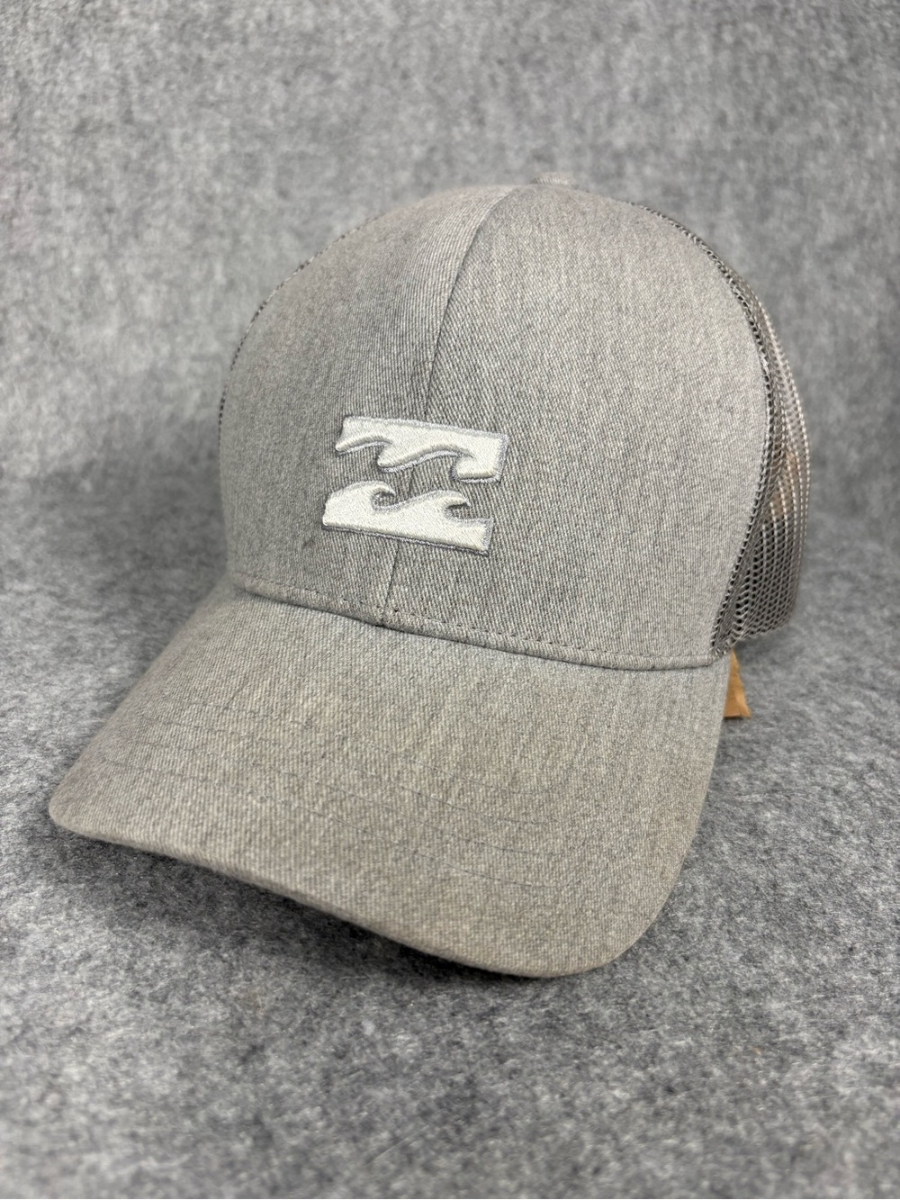 Billabong Gray Logo Mesh Trucker Snapback Hat